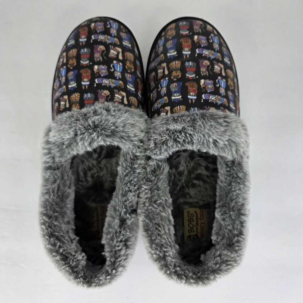 Skechers BOBS Too Cozy Cat Ages Slippers Colorful Cats Multicolor Women’s Size 8 - Picture 10 of 15